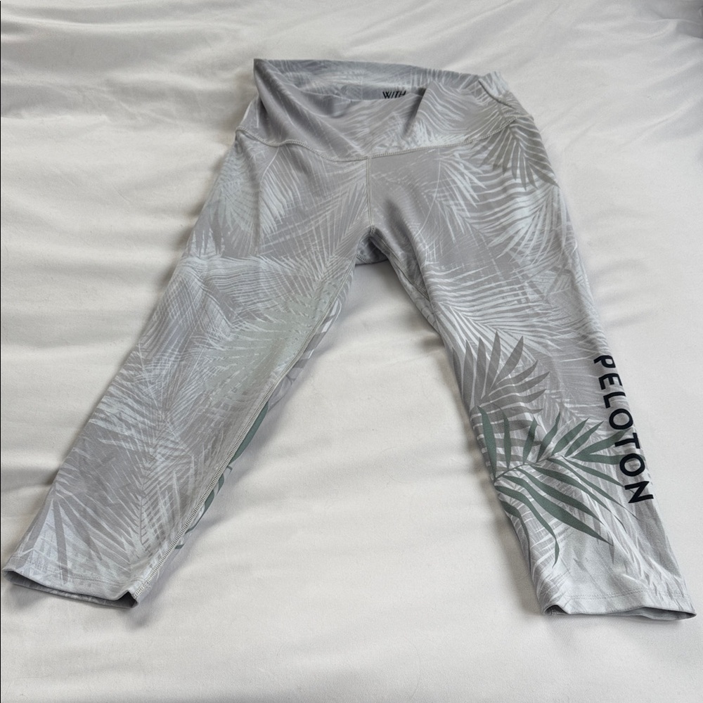 Peloton Women's Leaf Print Leggings - Gray